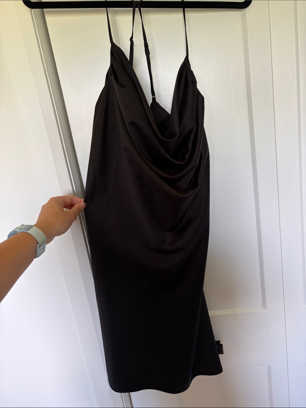 Dynamite Black Cowl Neck Slip Dress